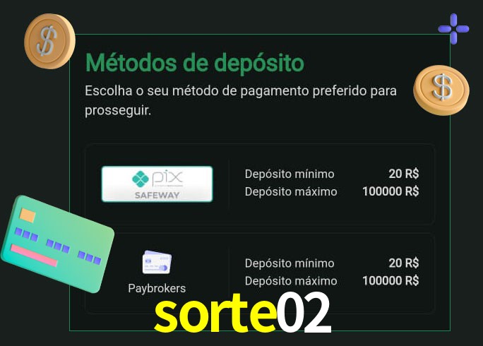 O cassino sorte02 oferece uma grande variedade de métodos de pagamento